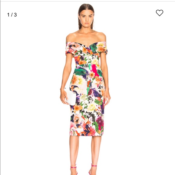 Cushnie et Ochs Alba Surrealist Floral Dress in 8 - Picture 5 of 16